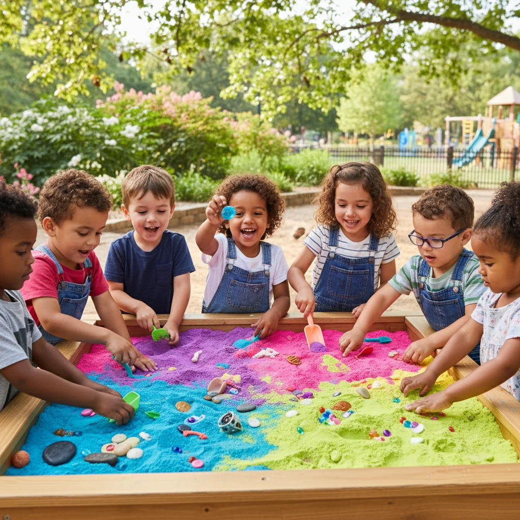 Kids creating their own personalized dig kits