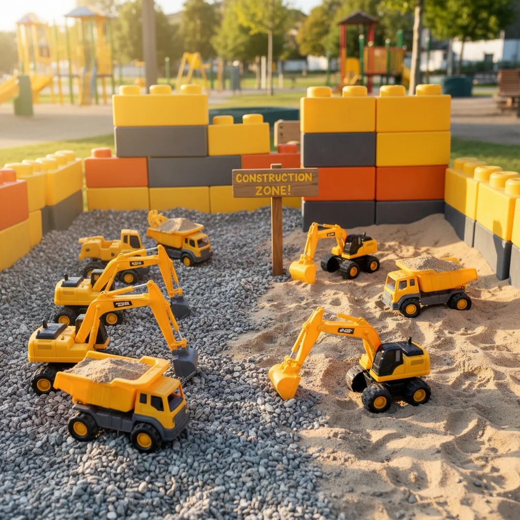 Construction Zone sensory play theme