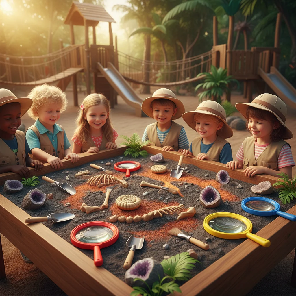 Dino Dig sensory play theme